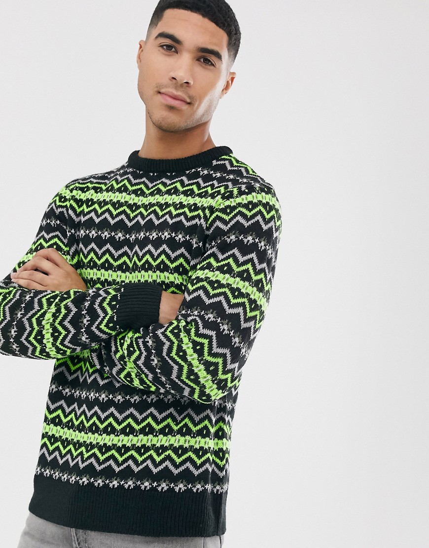 Another Influence - Maglione Fair Isle-Multicolore