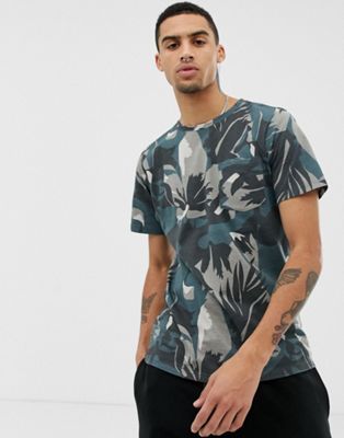 Another Influence – mörkt kamouflagefärgad t-Shirt-Grå