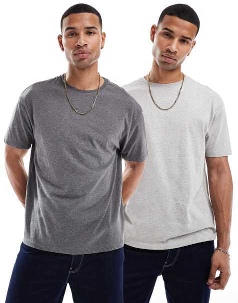 Another Influence multipack set of 2 t-shirts in grey - view 1