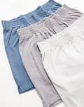 [Another Influence] Another Influence multipack set of 3 loungewear shorts in grey multi Chest 34 MULTI