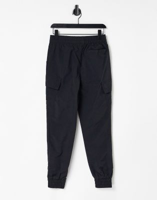 nylon black cargo pants