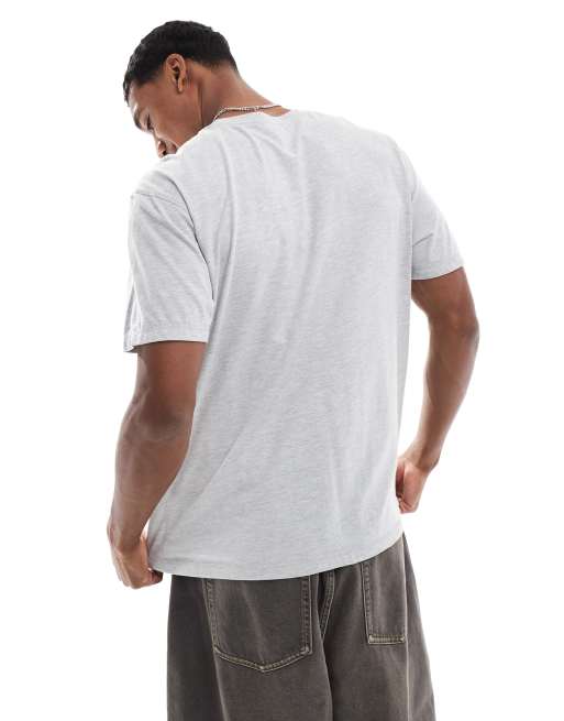 Another Influence oversized seam detail t-shirt in grey marl, 2 of 4