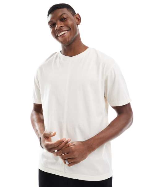 Another Influence oversized seam detail t-shirt in off-white
