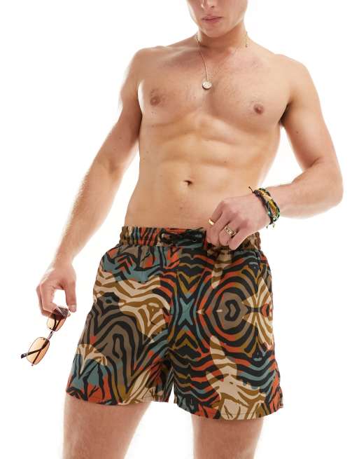 Another Influence - Pantaloncini da bagno con stampa tigrata