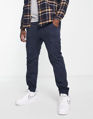 Another Influence Plus cargo trousers in dark navy