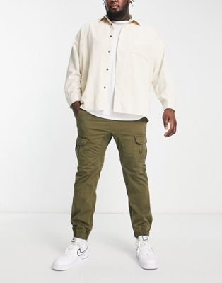 Another Influence Plus cargo trousers in khaki
