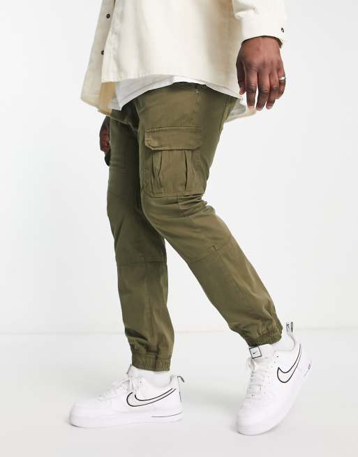 Plus Khaki Cargo Jeans