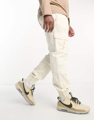 Another Influence Plus cuffed cargo pants in off white