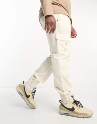 Another Influence Another Influence Plus cuffed cargo trousers in off white