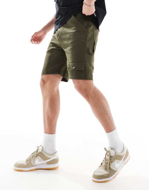 Another Influence relaxed fit carpenter shorts in khaki - view 1