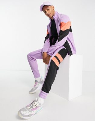 Another Influence retro matchday tracksuit set in lilac