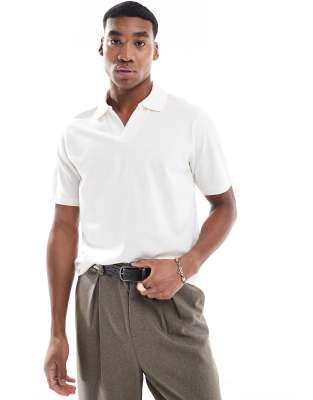 Another Influence Ribbed Collar Polo Shirt