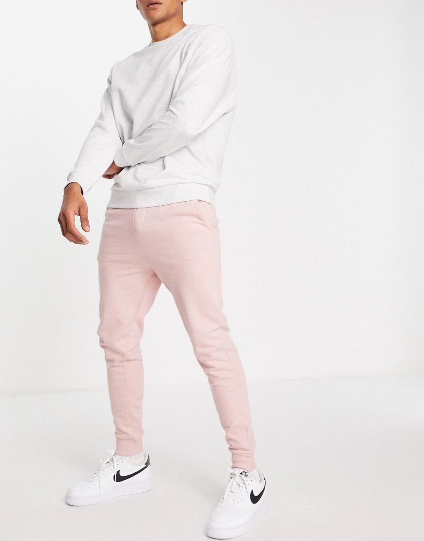 Another Influence slim fit joggers co-ord in dusty pink