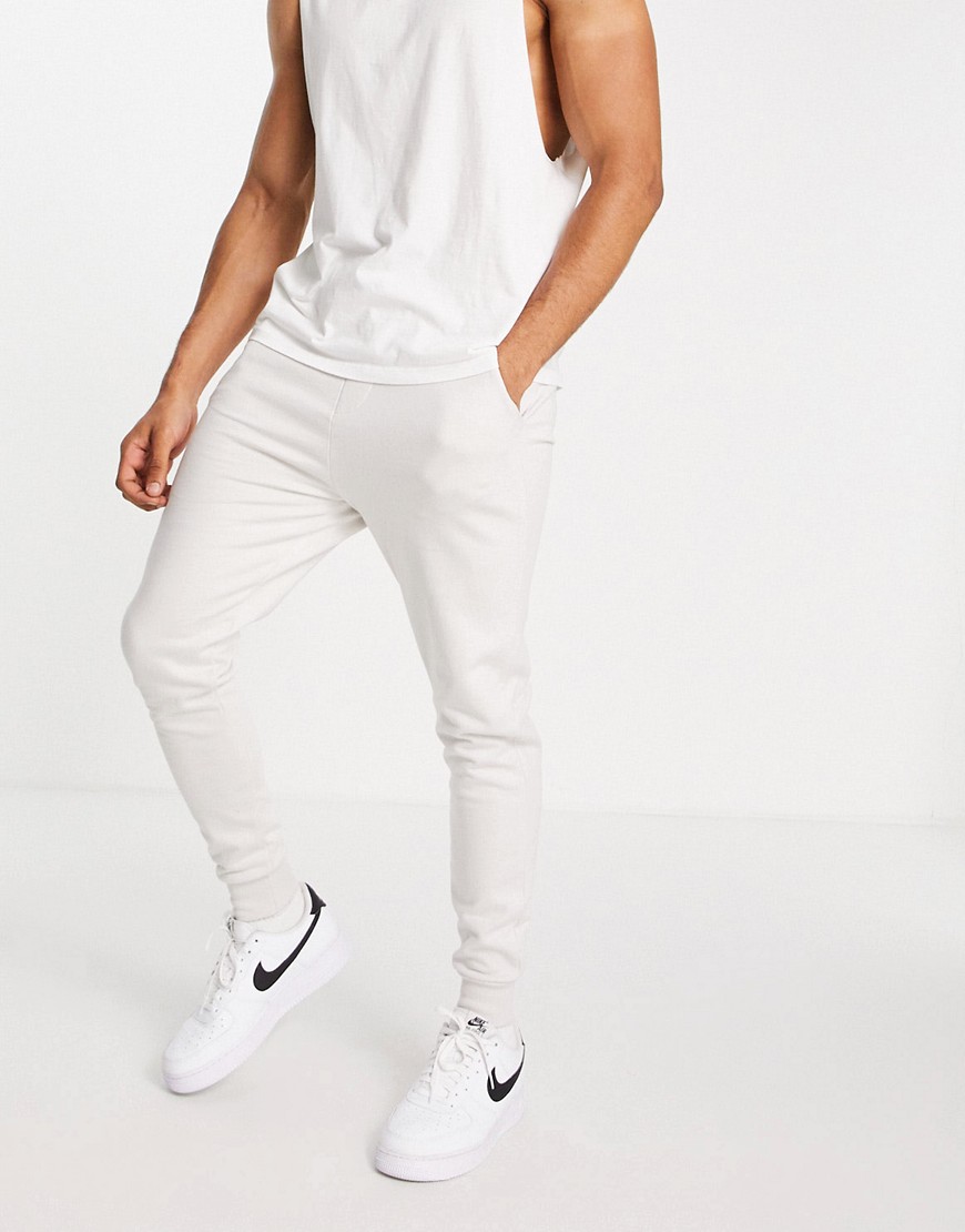 Another Influence slim fit joggers co-ord in light grey