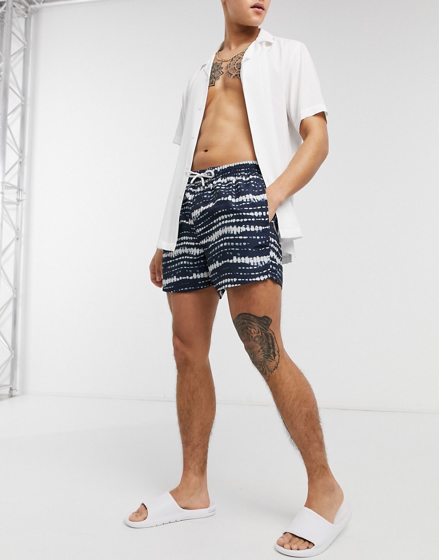 Another Influence smudge print swim shorts-Black