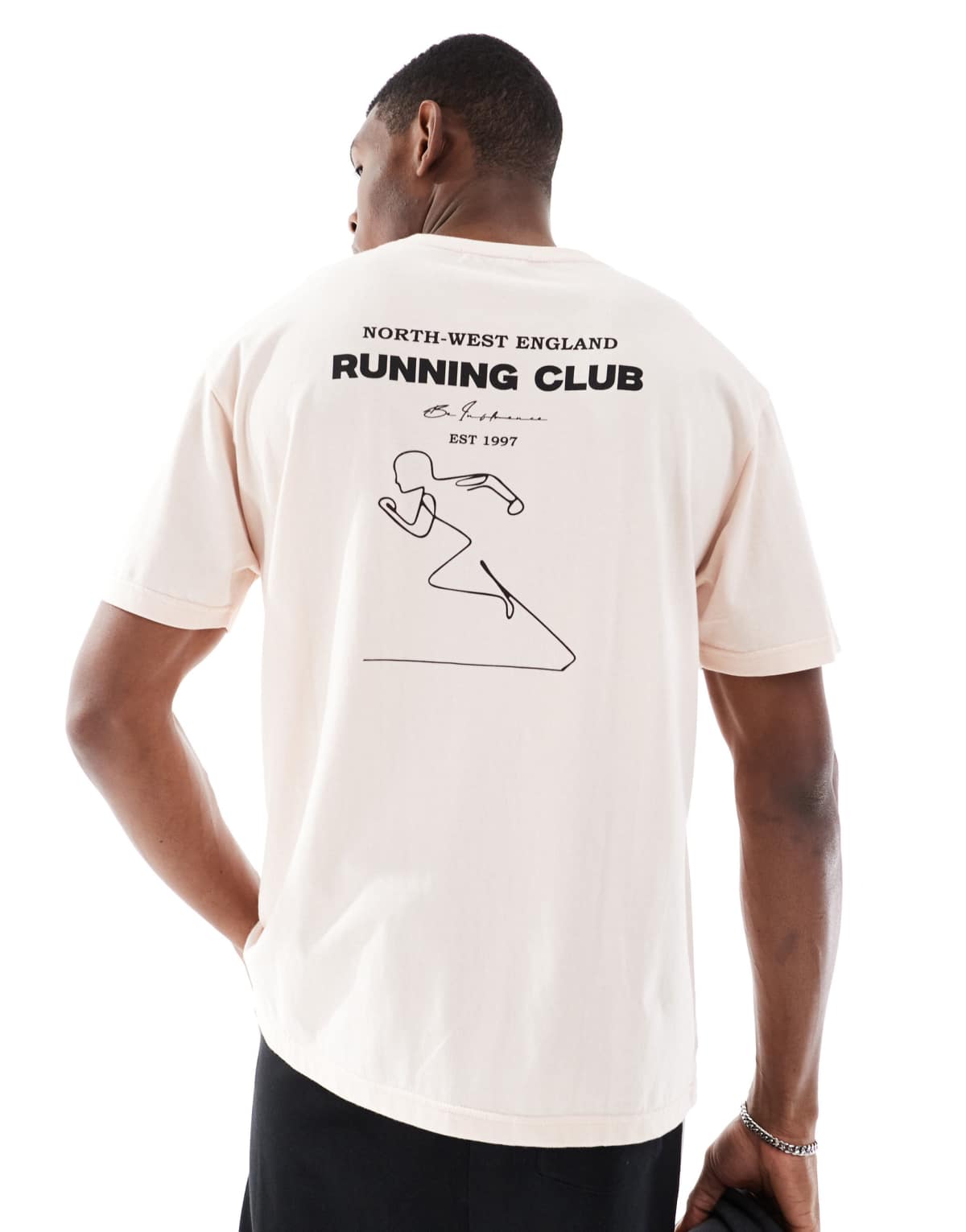 Another Influence sports graphic oversized t-shirt in rose