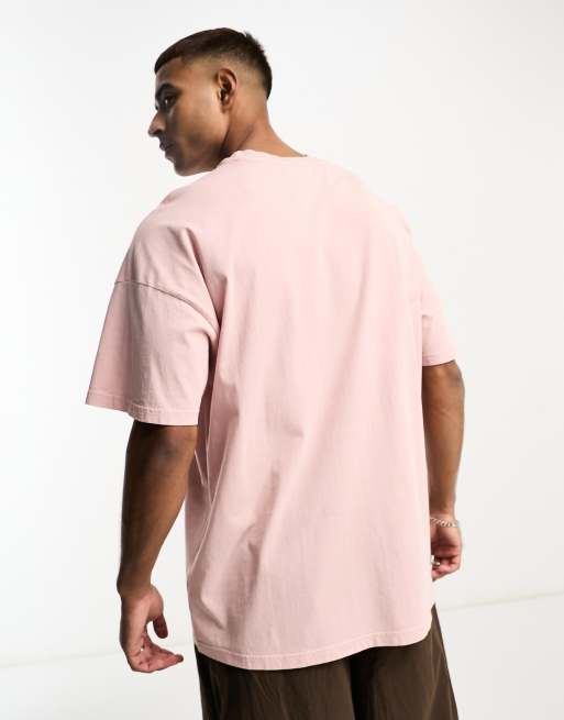 Hot Pink Washed Oversized T Shirt