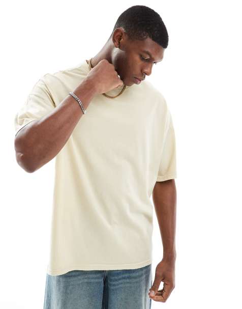 Another Influence - T-shirt oversize color cuoio lavaggio acido - view 1