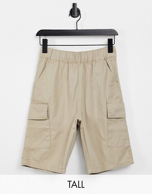 Another Influence Tall cargo shorts in stone