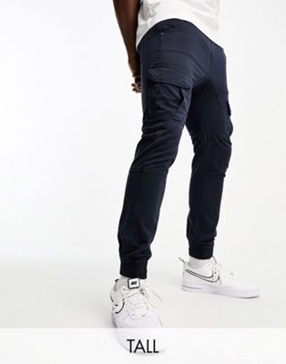 Another Influence Tall cargo trousers in dark navy