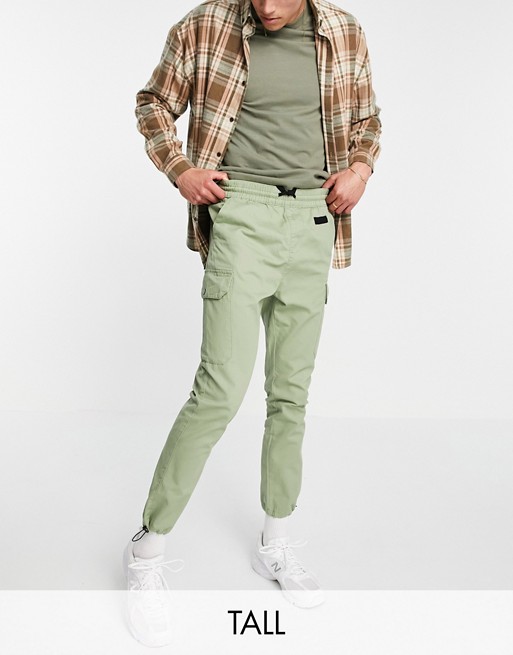Another Influence Tall cargo trousers in dusty green