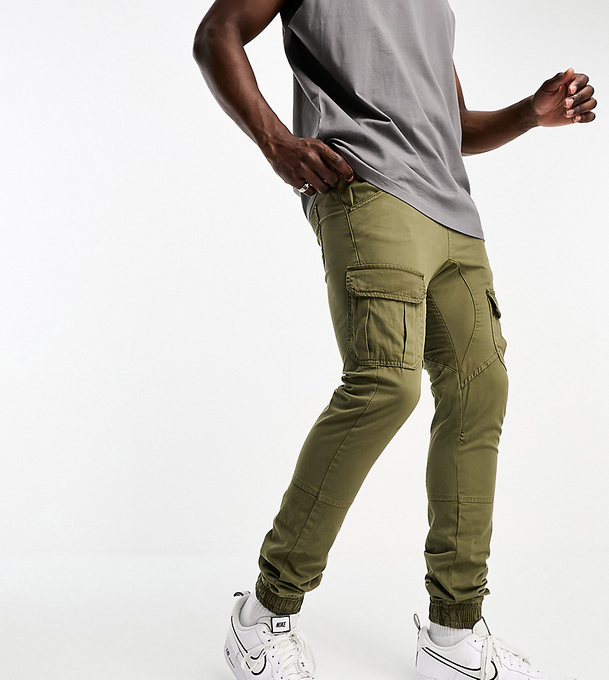 Another Influence Tall cargo trousers in khaki-Green