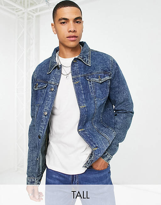 Another Influence Tall denim jacket in blue | ASOS