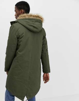 asos fishtail parka