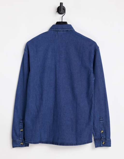 Another Influence Tall long sleeve pocket denim shirt, 3 of 4