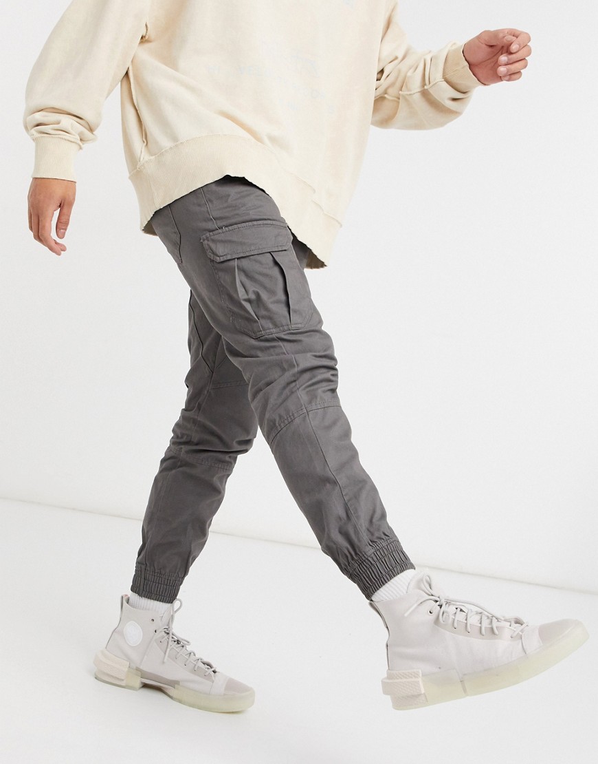 Another Influence Tall Oversized Sweatpants With Cargo Pockets In Gray-grey