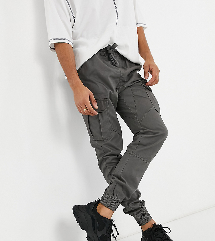 ANOTHER INFLUENCE TALL OVERSIZED SWEATPANTS WITH CARGO POCKETS IN GRAY-GREY,MTR899