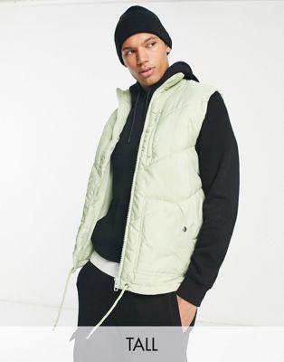 Another Influence Tall utility gilet in green
