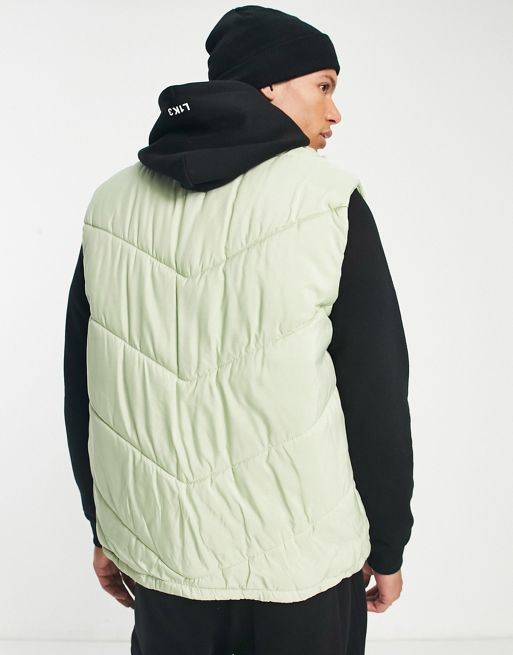 Another Influence Tall utility vest in green