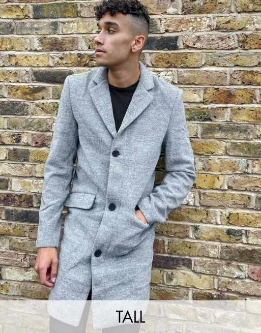 Mens tall hot sale wool coat