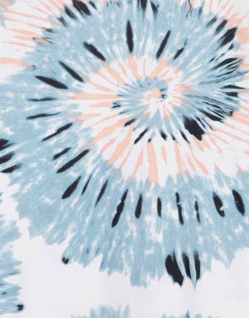 Another Influence tie dye long sleeve t-shirt in blue white ASOS