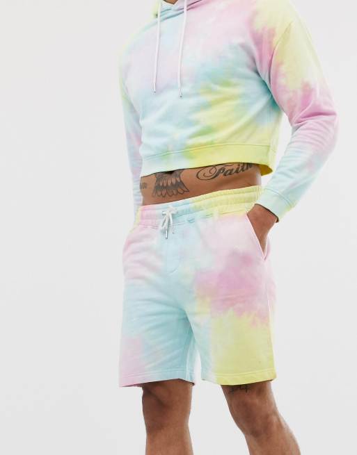 Another Influence tie dye sweat short two piece ASOS