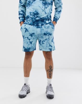 tie dye sweatpant shorts