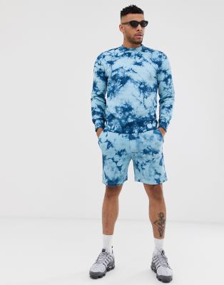 tie dye sweatpant shorts