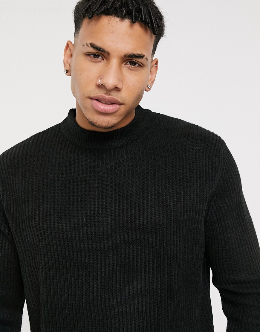 Another Influence turtle neck jumper in black