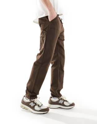 utility carpenter straight leg pants in brown