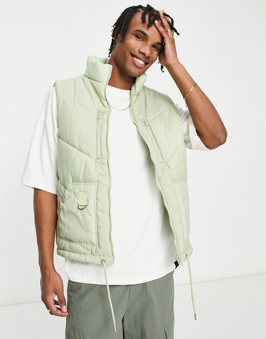 Another Influence utility gilet in green