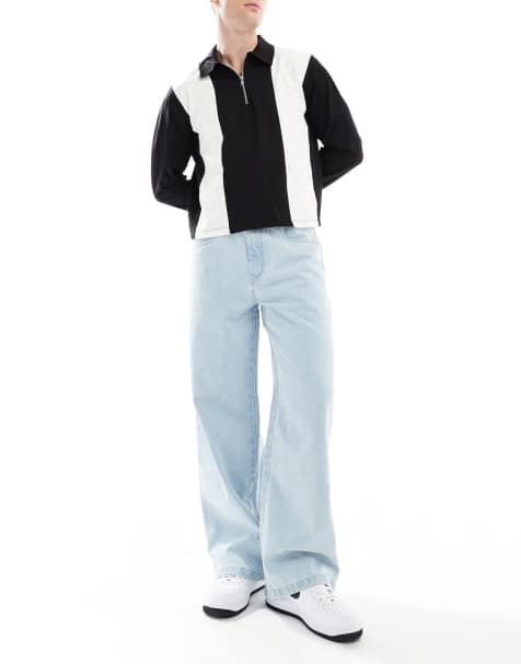 Another Influence – Weit geschnittene Jeans in gebleichtem Blau - view 1