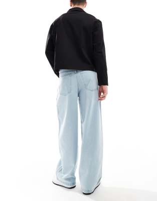 Another Influence Wide Leg Denim Jeans In Blue