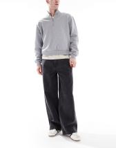 Bershka loose baggy fit jeans in black