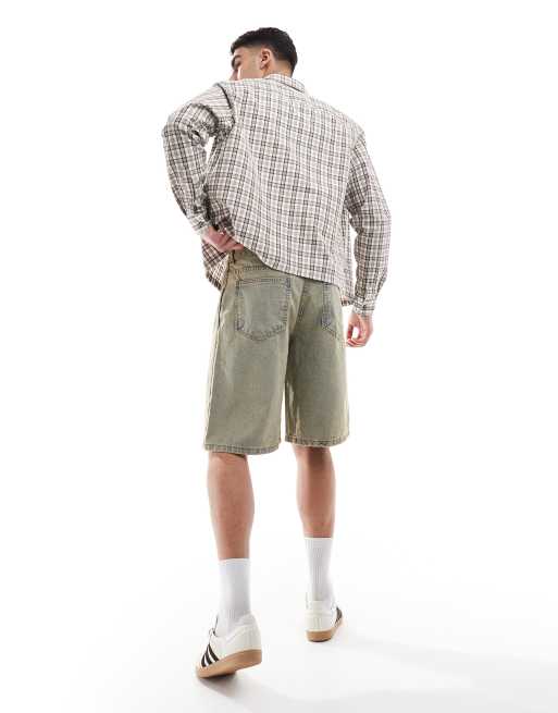 Another Influence wide leg denim jorts in vintage wash