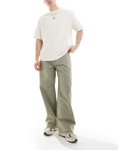 Another Influence wide leg jeans in vintage wash - view 1