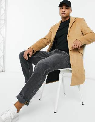tan wool blend coat