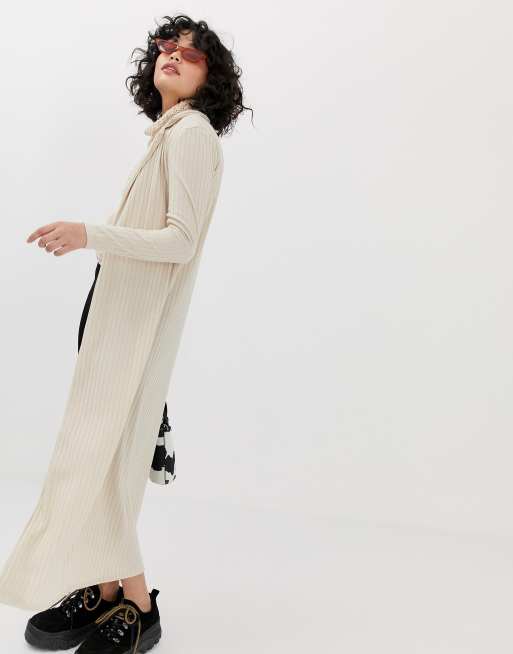 Ribbed hot sale maxi cardigan