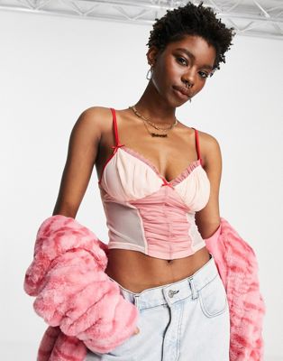 Another Reason cropped cami top with ruched bust - ASOS Price Checker