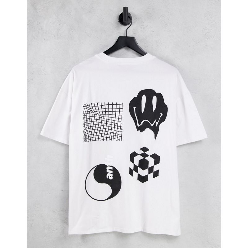 Uomo Ngn46 Another Reason - T-shirt bianca con yin-yang